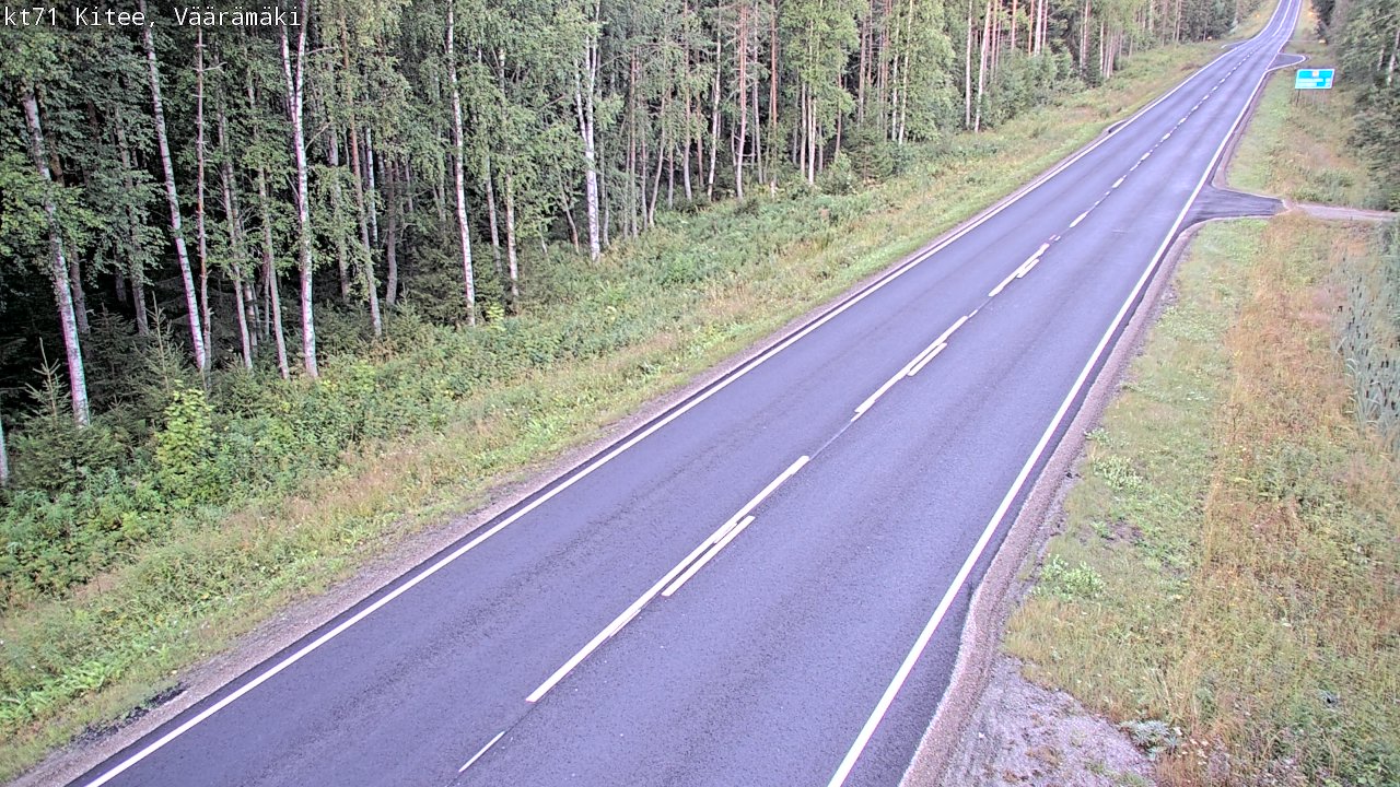 Kelikamerat Kuva Tie 71 Kitee, Väärämäki, Kitee, Pohjois-Karjala