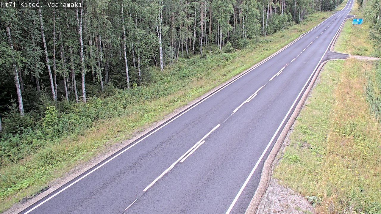 Weather Camera Image Road 71 Väärämäki, Kitee, Pohjois-Karjala