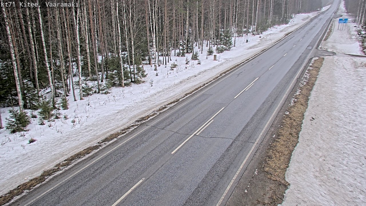 Weather Camera Image Väg 71 Väärämäki, Kitee, Pohjois-Karjala