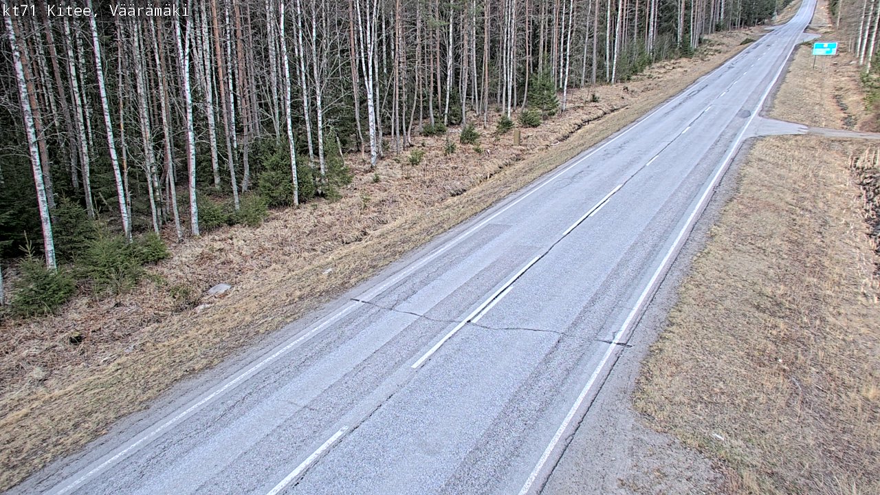 Weather Camera Image Väg 71 Väärämäki, Kitee, Pohjois-Karjala