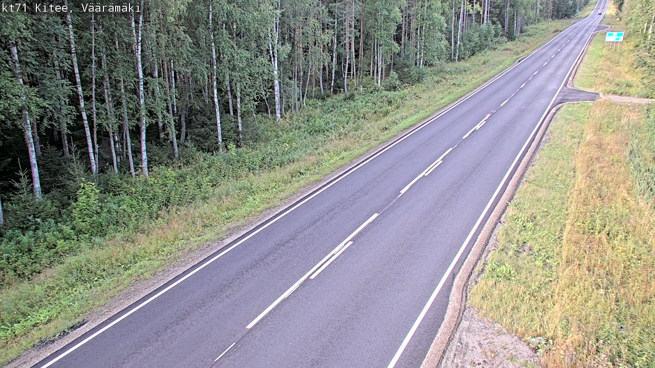 Weather Camera Image Road 71 Väärämäki, Kitee, Pohjois-Karjala