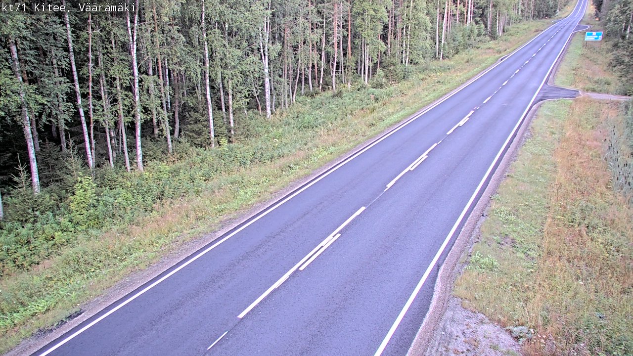 Kelikamerat Kuva Tie 71 Kitee, Väärämäki, Kitee, Pohjois-Karjala