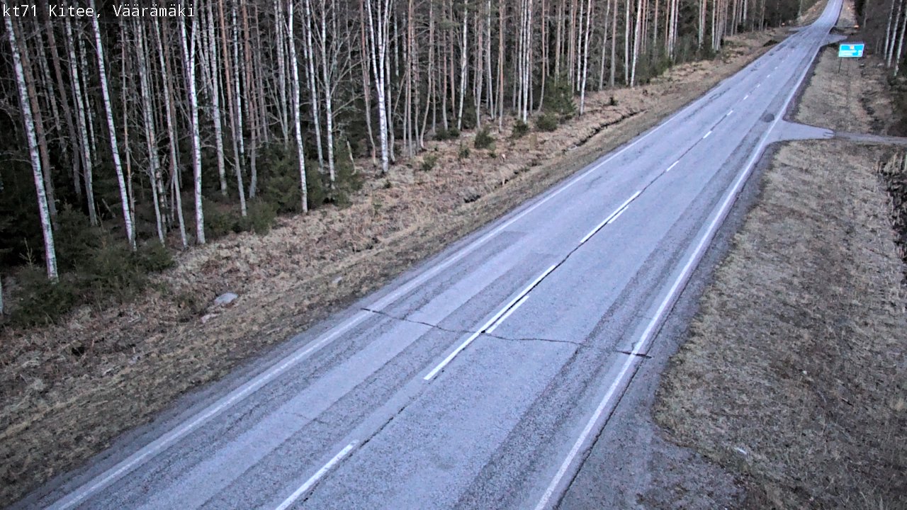 Weather Camera Image Väg 71 Väärämäki, Kitee, Pohjois-Karjala