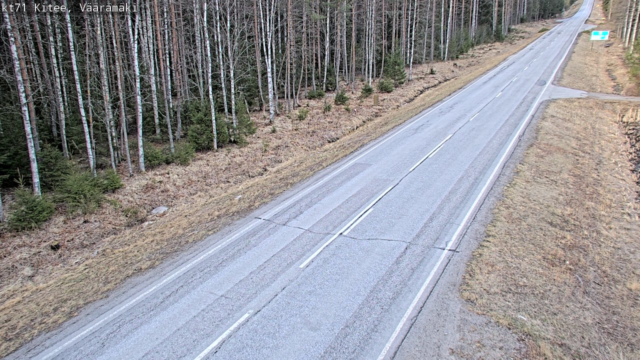 Weather Camera Image Väg 71 Väärämäki, Kitee, Pohjois-Karjala