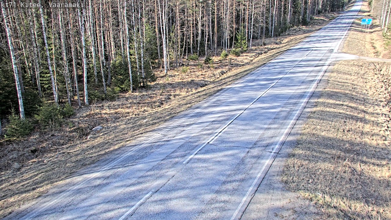 Weather Camera Image Väg 71 Väärämäki, Kitee, Pohjois-Karjala