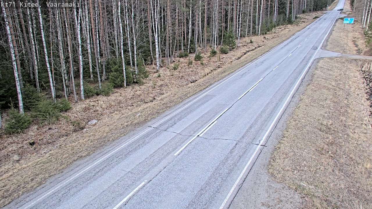 Weather Camera Image Väg 71 Väärämäki, Kitee, Pohjois-Karjala