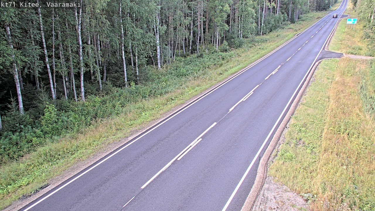 Weather Camera Image Road 71 Väärämäki, Kitee, Pohjois-Karjala