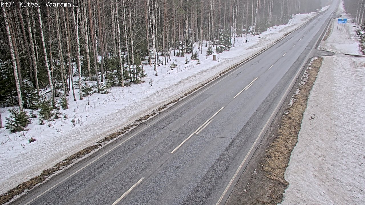 Weather Camera Image Road 71 Väärämäki, Kitee, Pohjois-Karjala