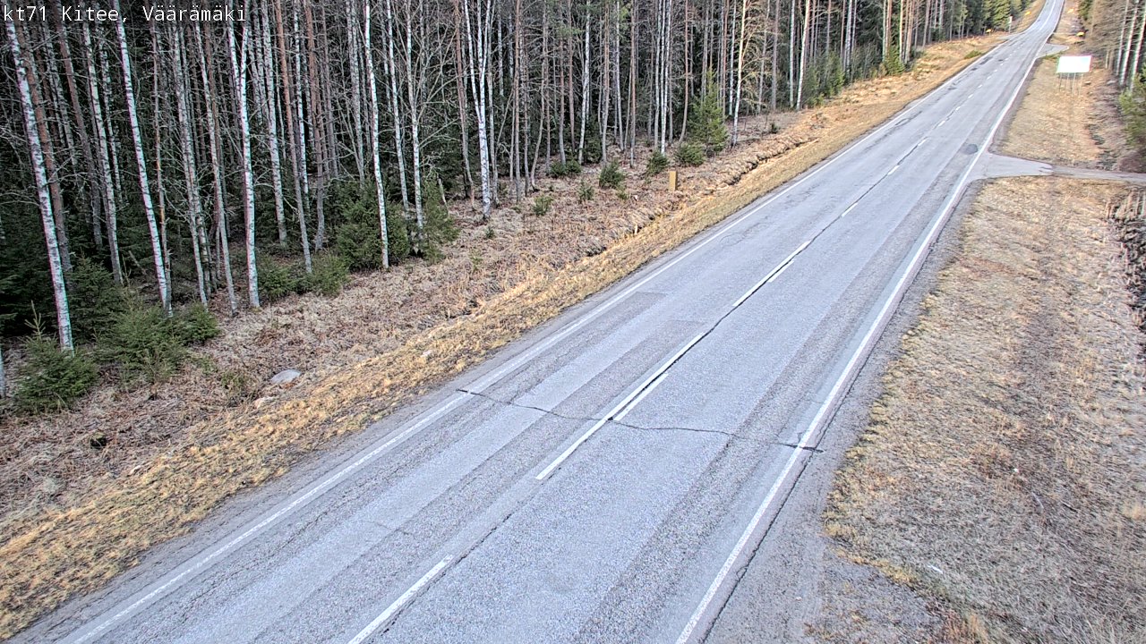 Weather Camera Image Väg 71 Väärämäki, Kitee, Pohjois-Karjala