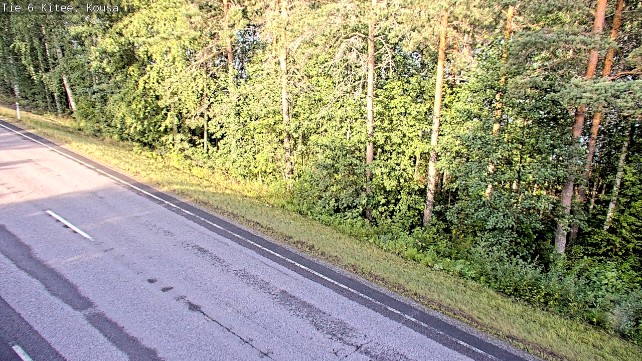 Weather Camera Image Road 6, Kitee, Kousa, Kitee, Pohjois-Karjala