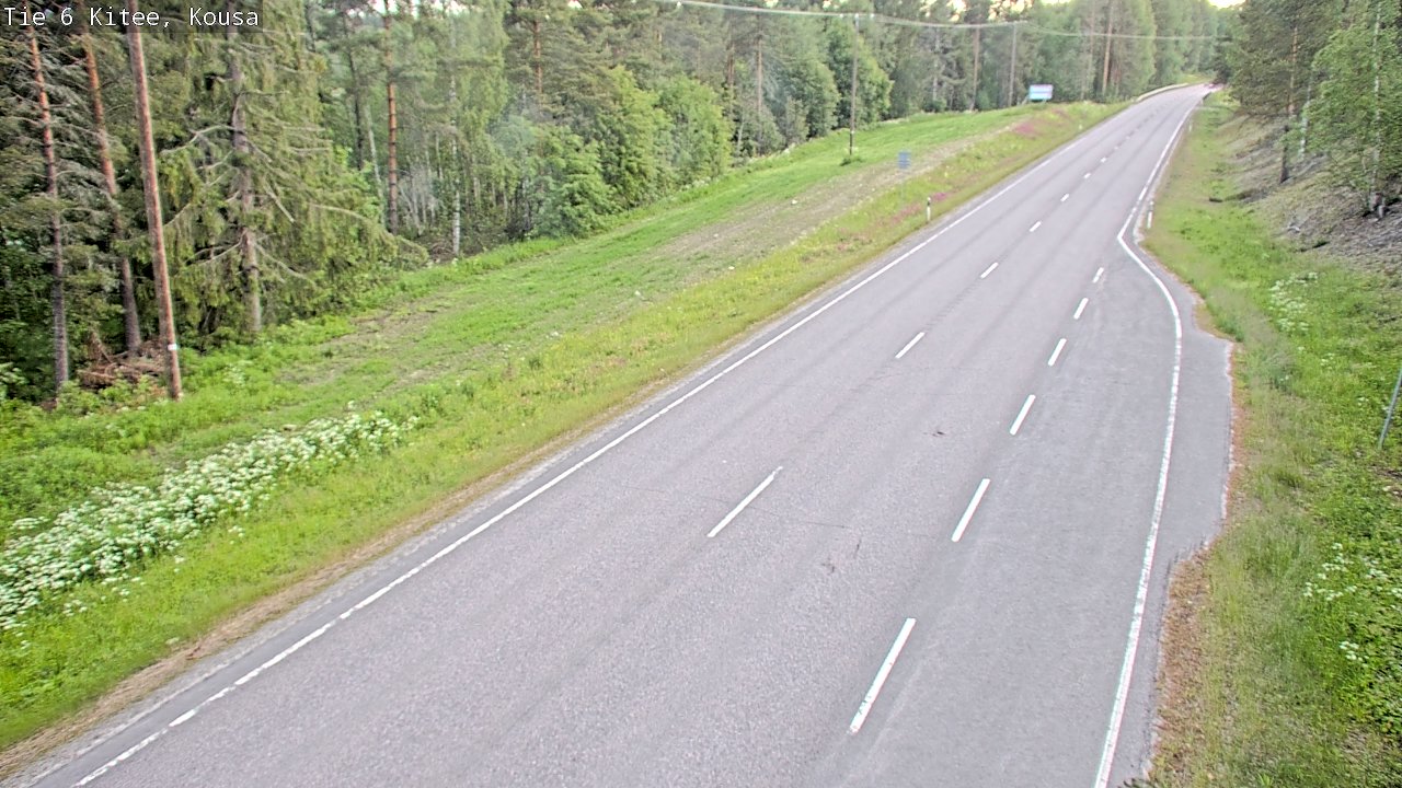 Weather Camera Image Road 6, Kitee, Kousa, Kitee, Pohjois-Karjala
