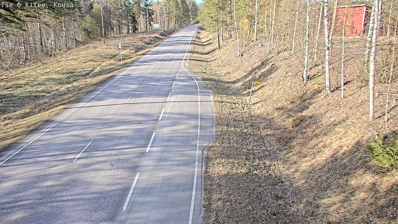 Weather Camera Image Road 6, Kitee, Kousa, Kitee, Pohjois-Karjala