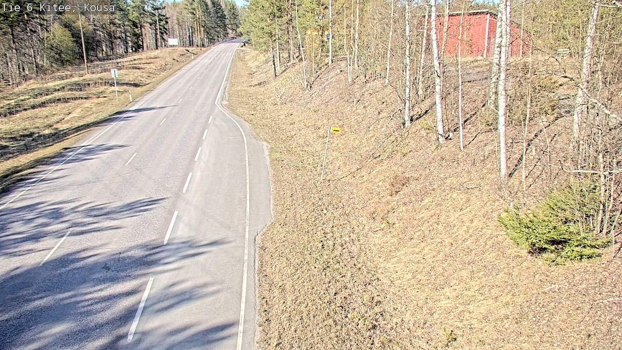 Weather Camera Image Road 6, Kitee, Kousa, Kitee, Pohjois-Karjala