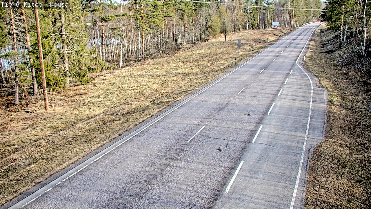 Weather Camera Image Road 6, Kitee, Kousa, Kitee, Pohjois-Karjala