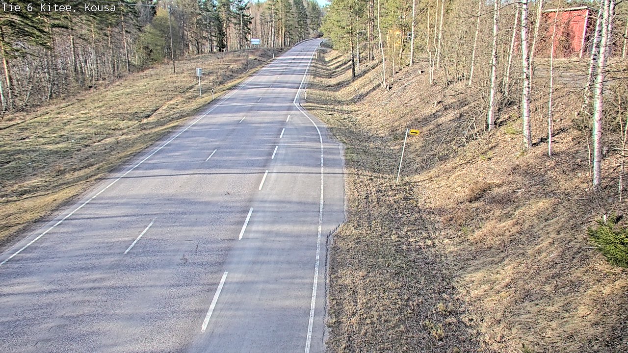 Weather Camera Image Road 6, Kitee, Kousa, Kitee, Pohjois-Karjala
