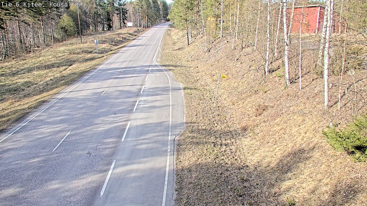 Weather Camera Image Road 6, Kitee, Kousa, Kitee, Pohjois-Karjala