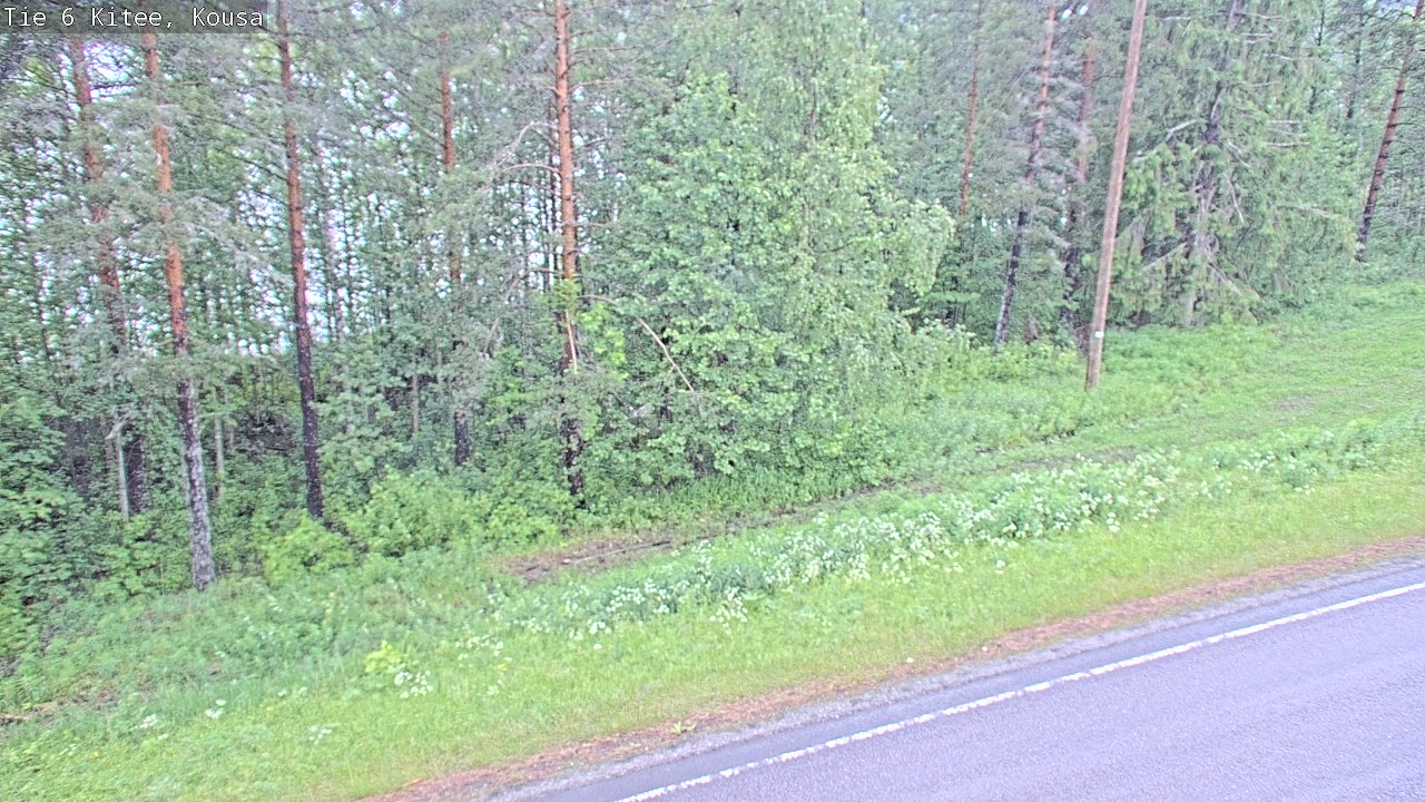 Weather Camera Image Väg 6, Kitee, Kousa, Kitee, Pohjois-Karjala