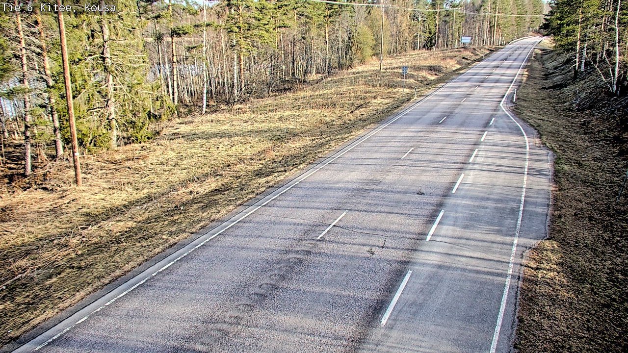 Weather Camera Image Road 6, Kitee, Kousa, Kitee, Pohjois-Karjala