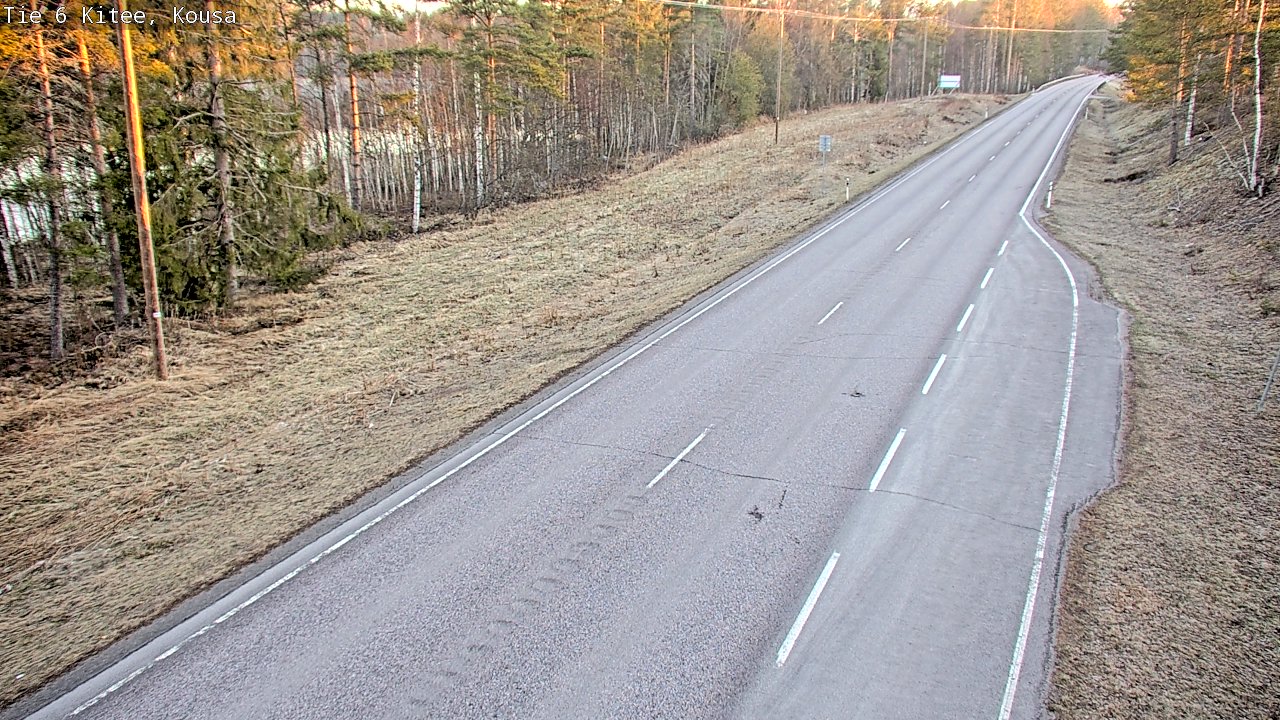Weather Camera Image Road 6, Kitee, Kousa, Kitee, Pohjois-Karjala