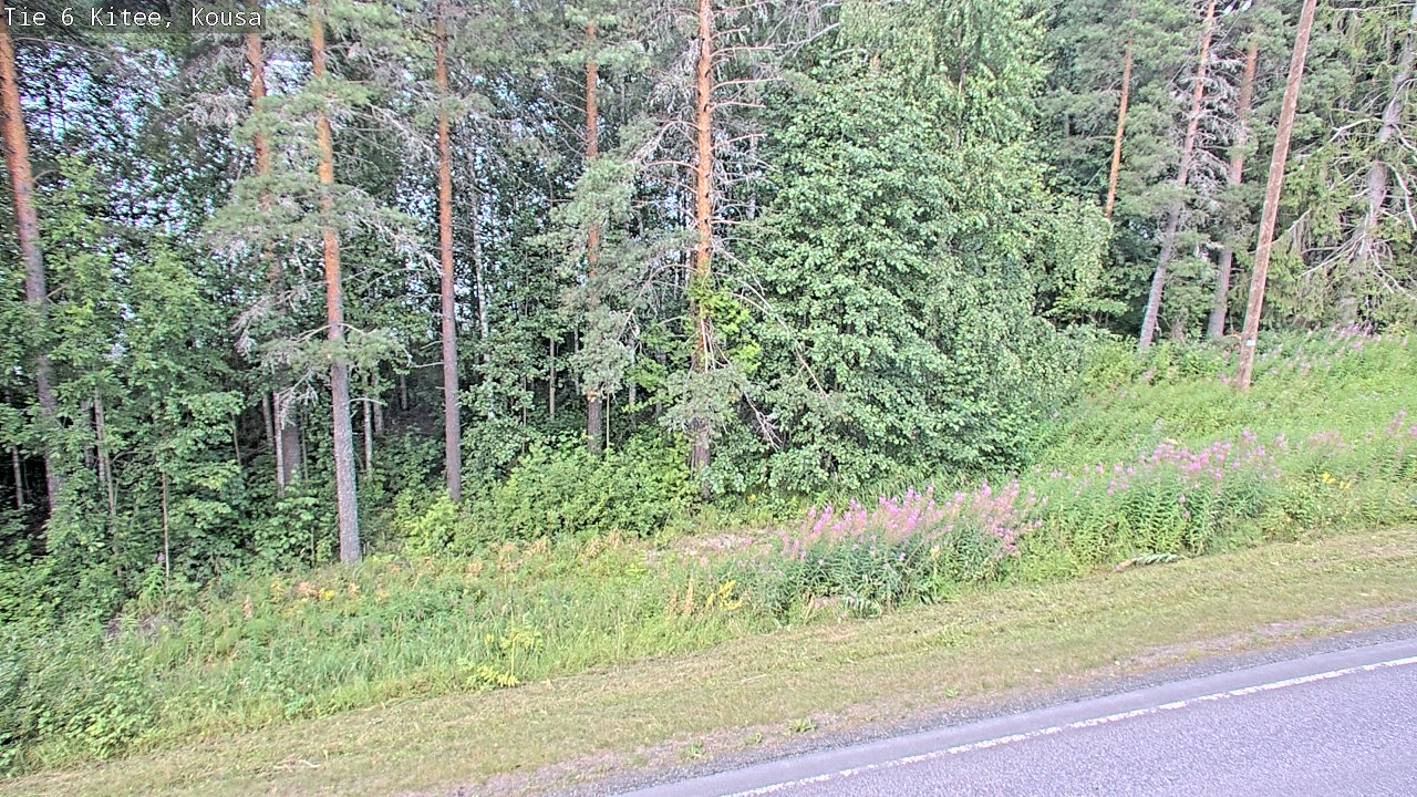 Weather Camera Image Väg 6, Kitee, Kousa, Kitee, Pohjois-Karjala