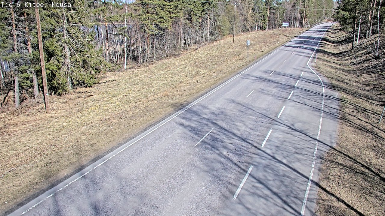 Weather Camera Image Road 6, Kitee, Kousa, Kitee, Pohjois-Karjala