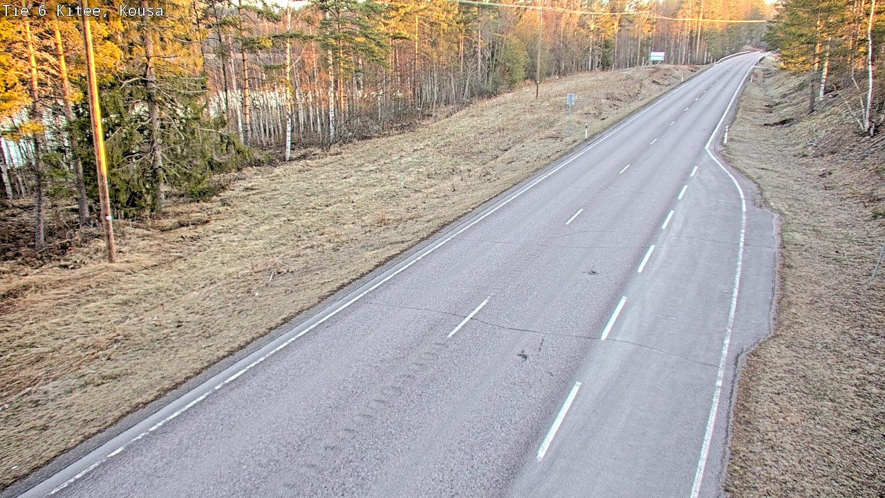 Weather Camera Image Road 6, Kitee, Kousa, Kitee, Pohjois-Karjala