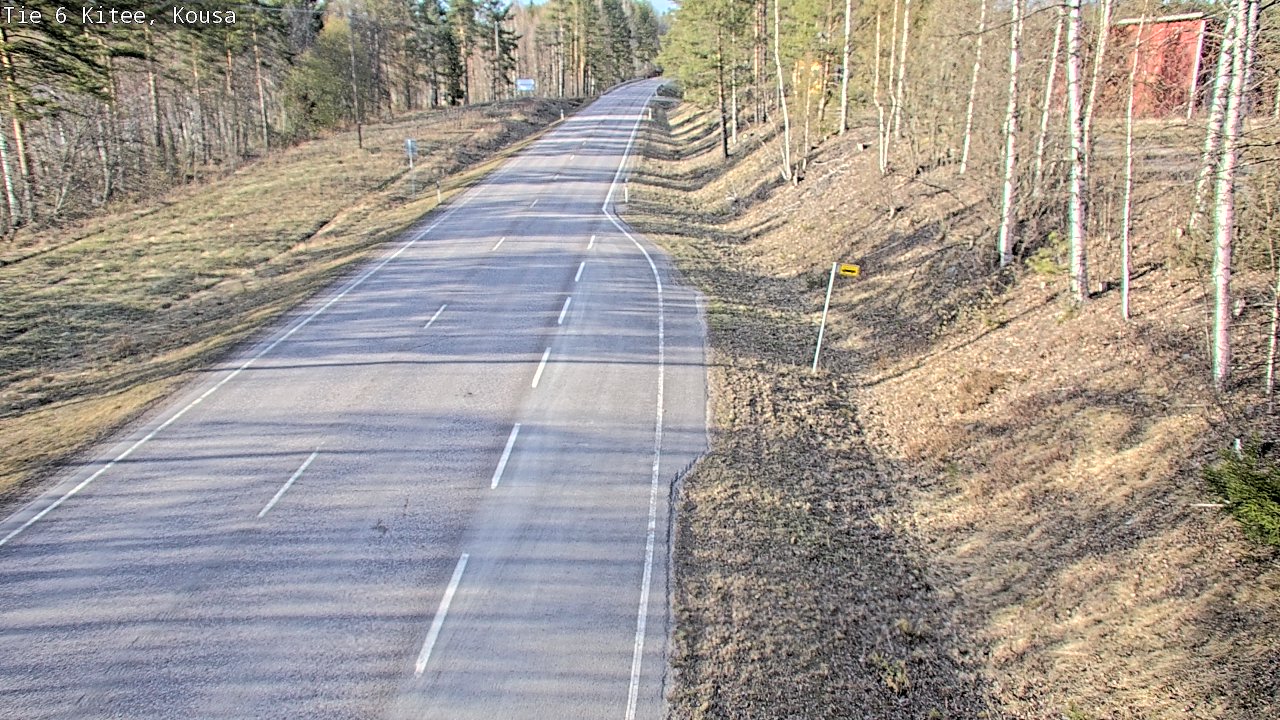 Weather Camera Image Road 6, Kitee, Kousa, Kitee, Pohjois-Karjala
