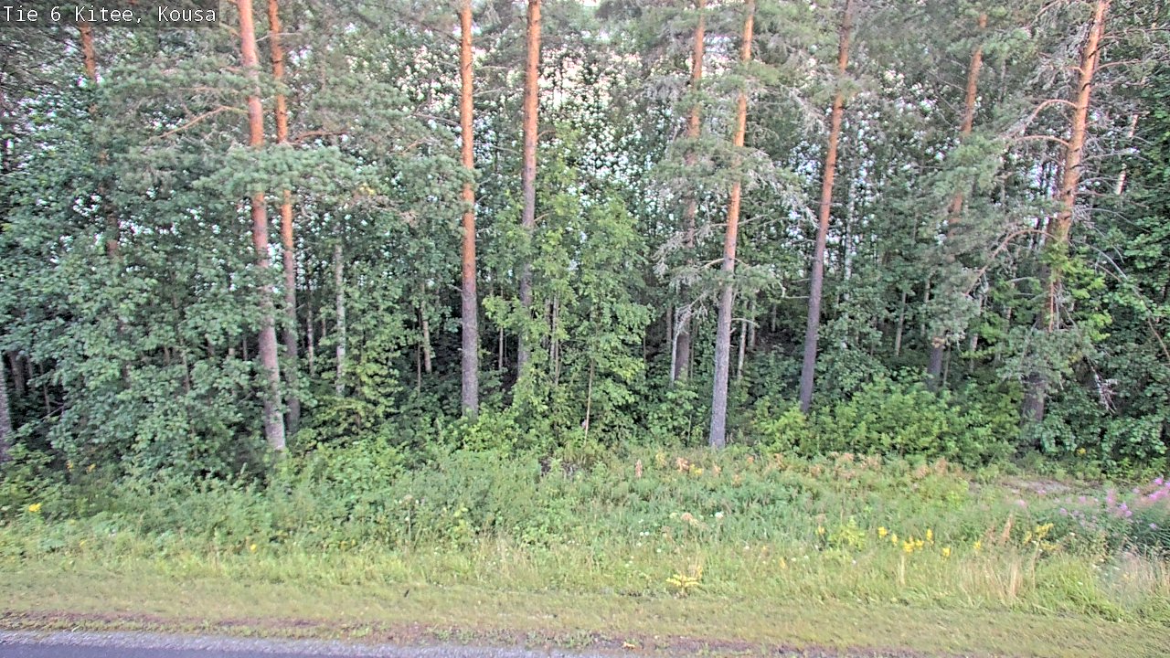 Weather Camera Image Road 6, Kitee, Kousa, Kitee, Pohjois-Karjala