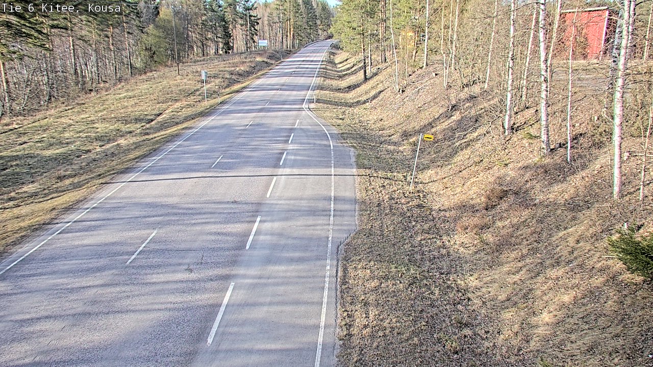Weather Camera Image Road 6, Kitee, Kousa, Kitee, Pohjois-Karjala