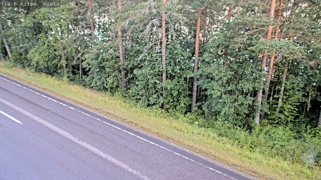 Weather Camera Image Road 6, Kitee, Kousa, Kitee, Pohjois-Karjala