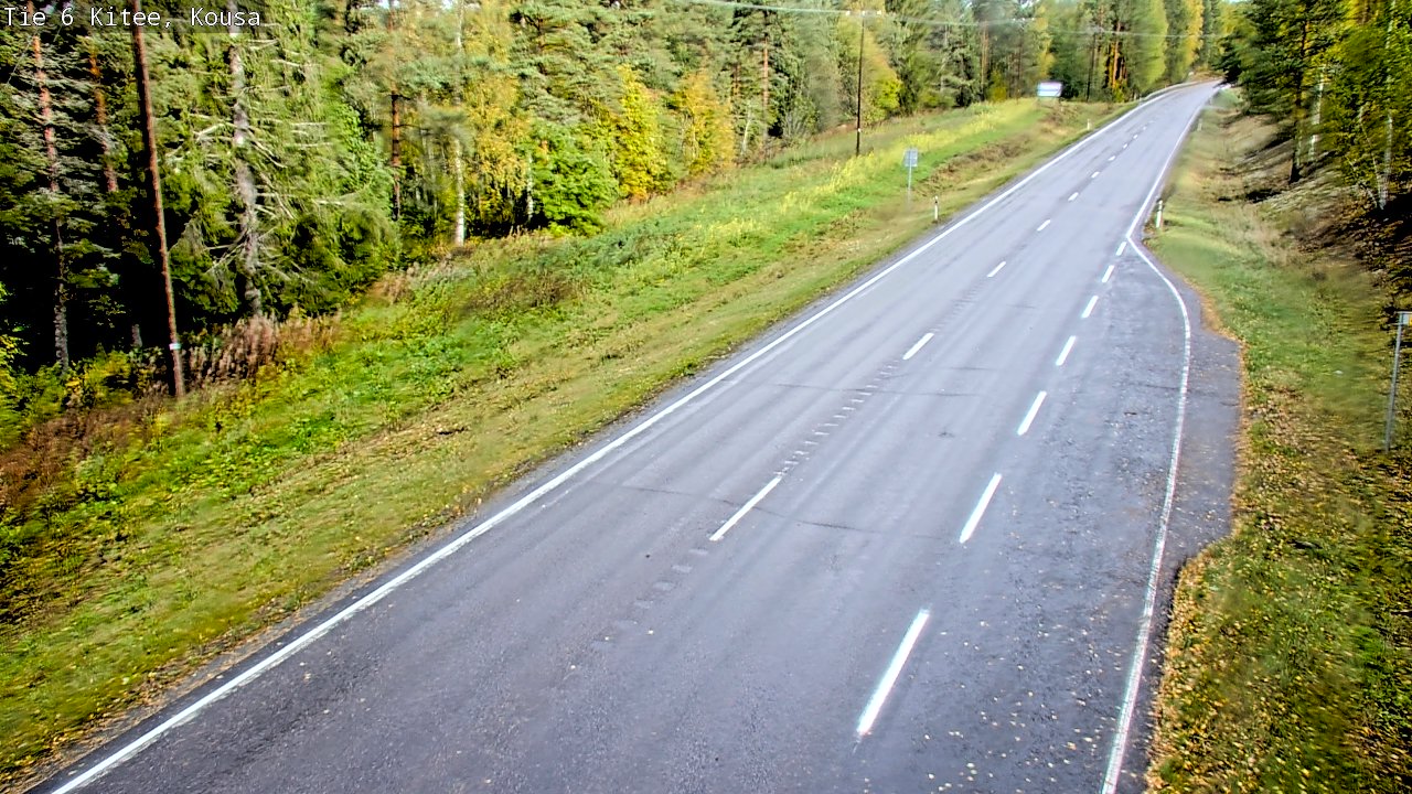 Weather Camera Image Road 6, Kitee, Kousa, Kitee, Pohjois-Karjala