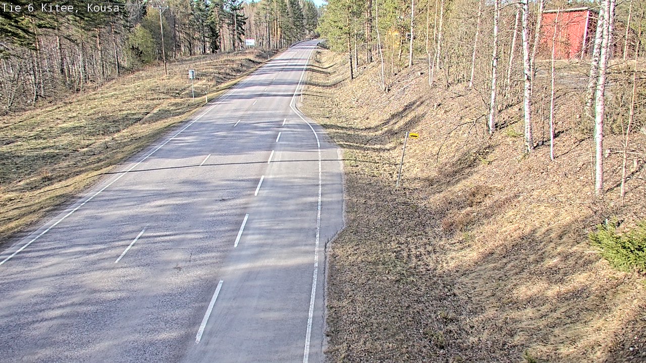 Weather Camera Image Road 6, Kitee, Kousa, Kitee, Pohjois-Karjala