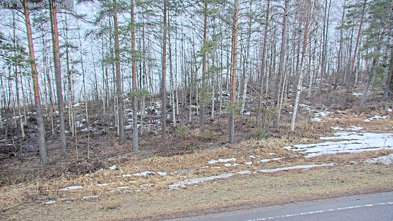 Weather Camera Image Road 6, Kitee, Kousa, Kitee, Pohjois-Karjala
