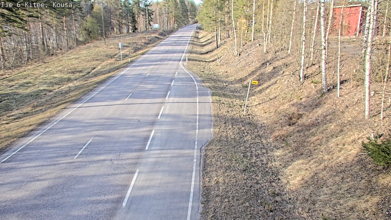 Weather Camera Image Road 6, Kitee, Kousa, Kitee, Pohjois-Karjala