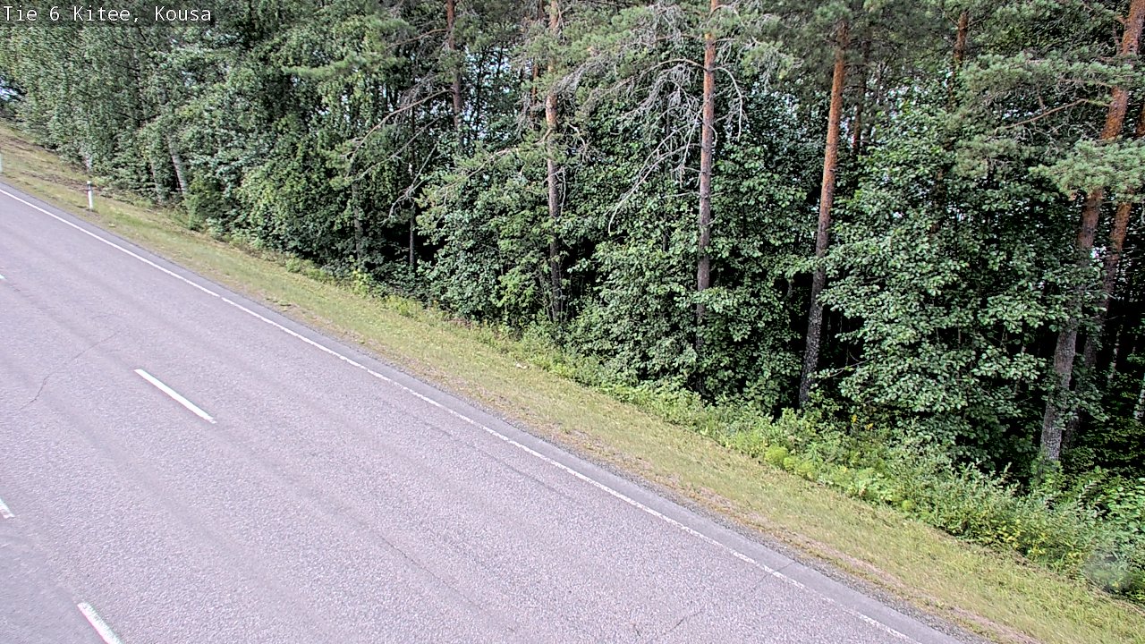 Weather Camera Image Väg 6, Kitee, Kousa, Kitee, Pohjois-Karjala