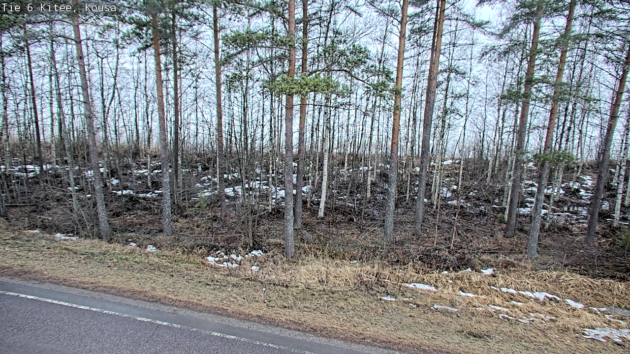 Weather Camera Image Road 6, Kitee, Kousa, Kitee, Pohjois-Karjala