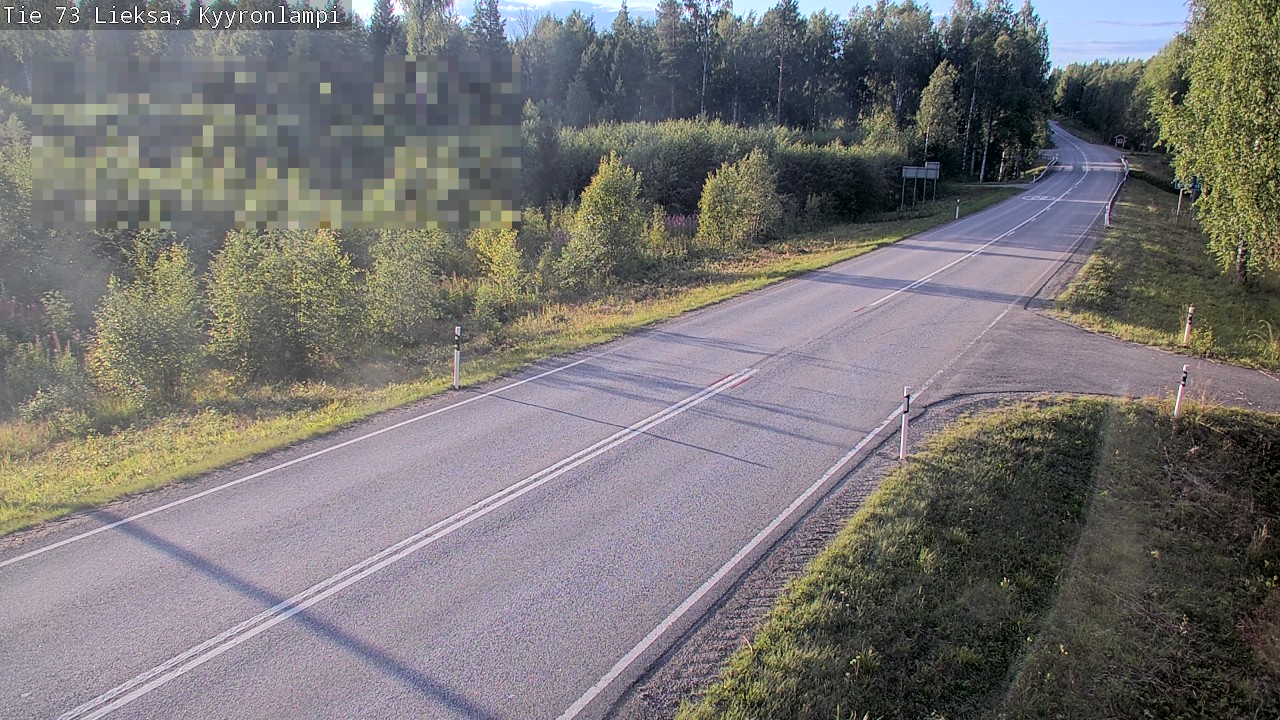 Weather Camera Image Road 73 Lieksa, Kyyrönlampi, Lieksa, Pohjois-Karjala