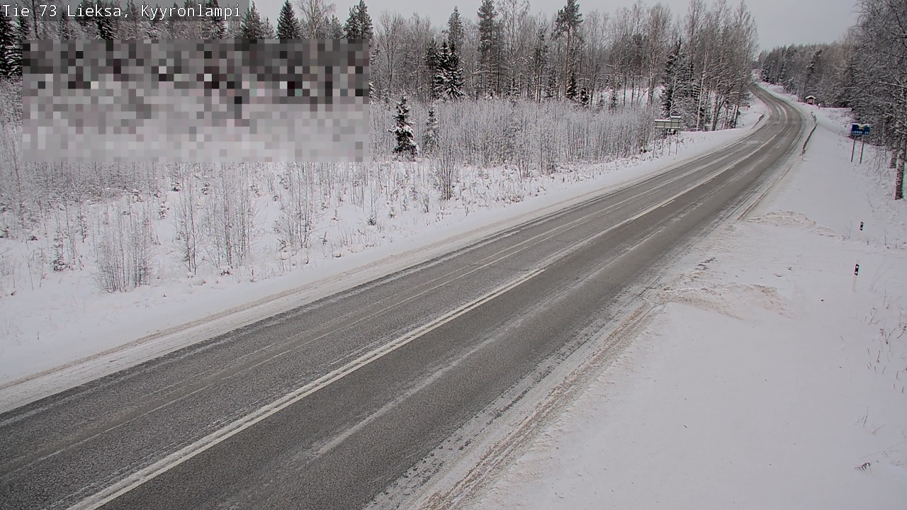 Weather Camera Image Road 73 Lieksa, Kyyrönlampi, Lieksa, Pohjois-Karjala