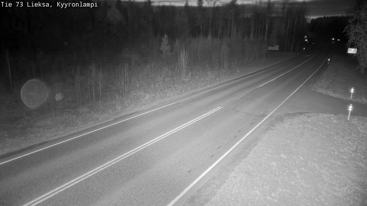 Weather Camera Image Väg 73 Lieksa, Kyyrönlampi, Lieksa, Pohjois-Karjala
