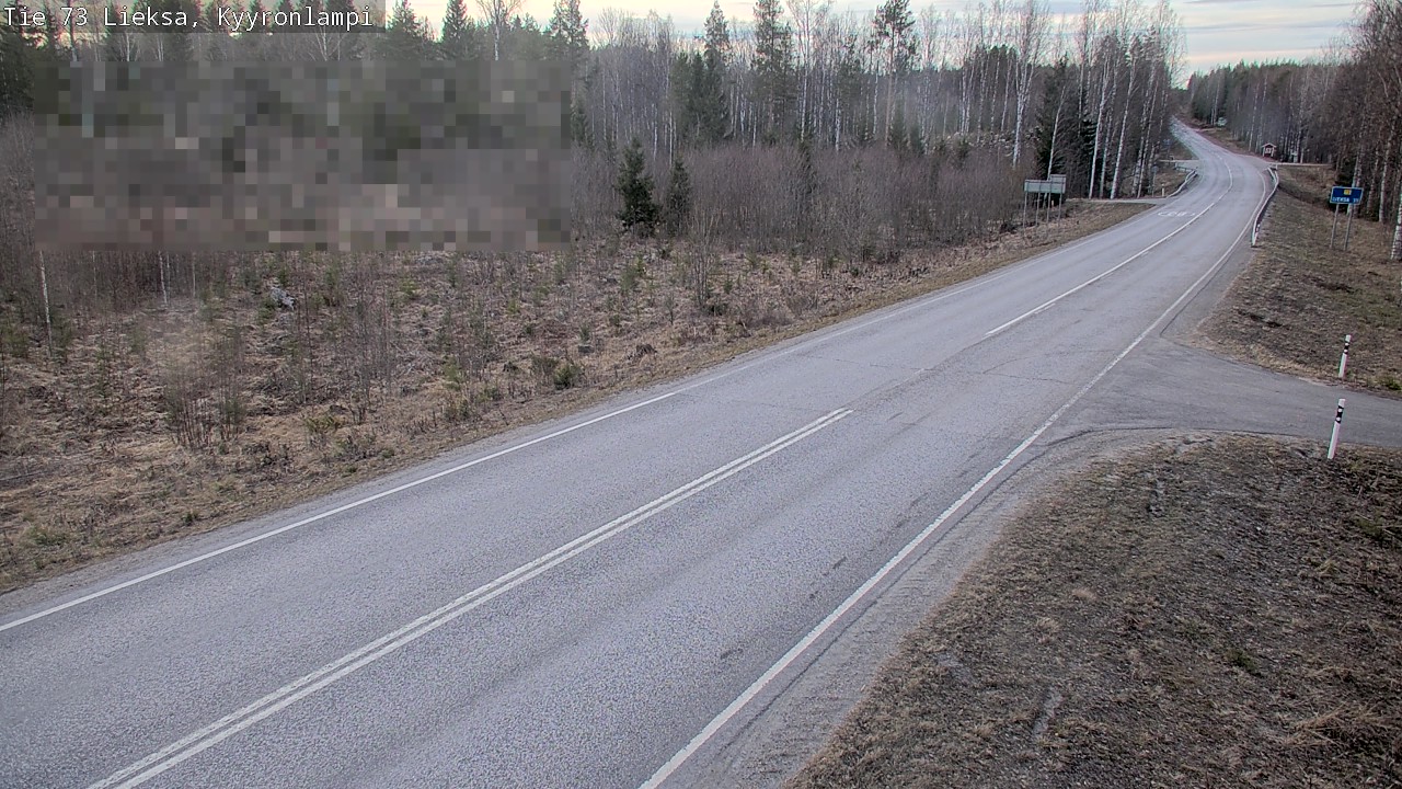 Weather Camera Image Väg 73 Lieksa, Kyyrönlampi, Lieksa, Pohjois-Karjala