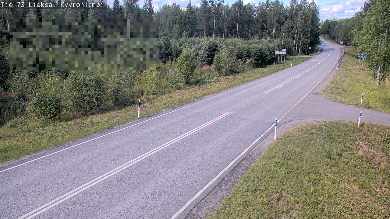 Weather Camera Image Road 73 Lieksa, Kyyrönlampi, Lieksa, Pohjois-Karjala
