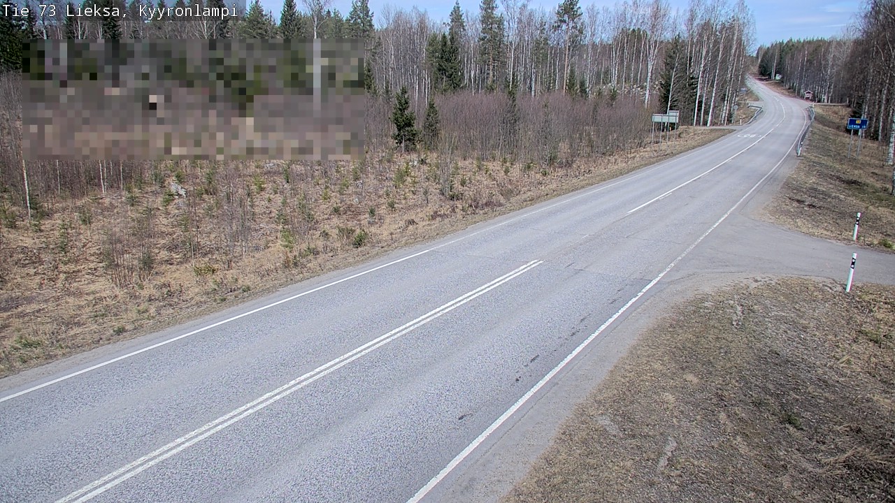 Weather Camera Image Road 73 Lieksa, Kyyrönlampi, Lieksa, Pohjois-Karjala