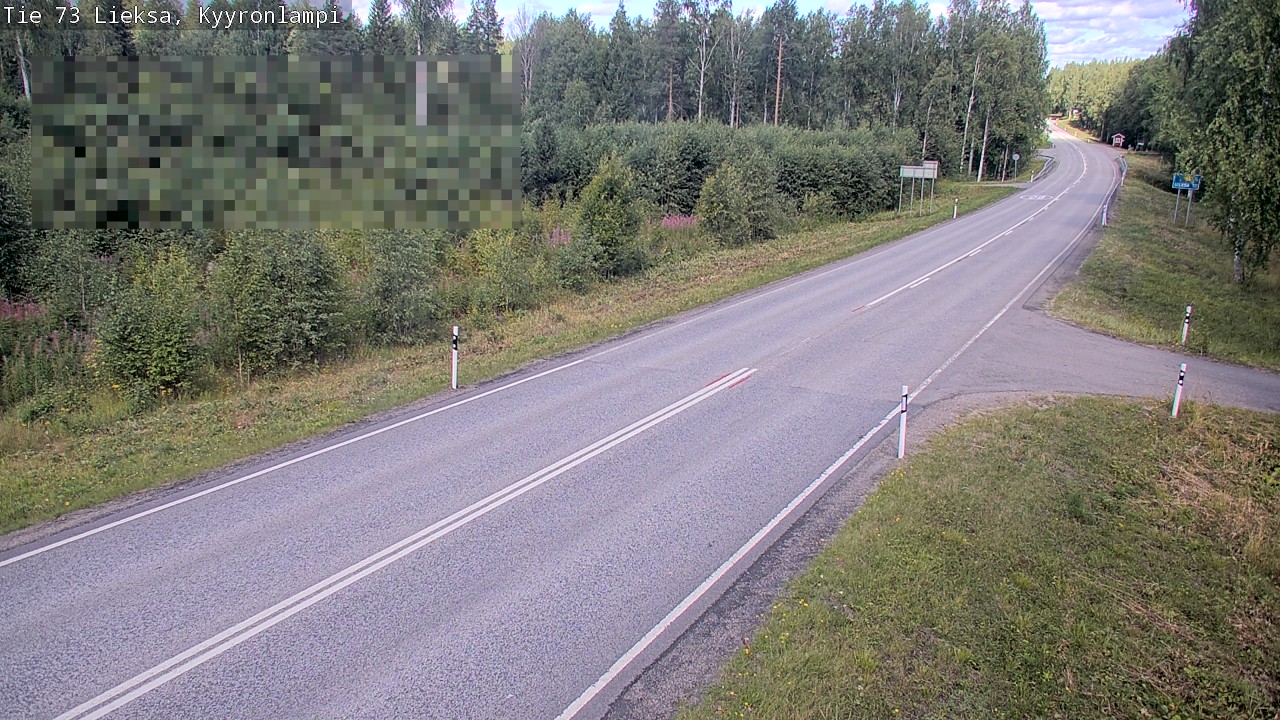 Weather Camera Image Road 73 Lieksa, Kyyrönlampi, Lieksa, Pohjois-Karjala