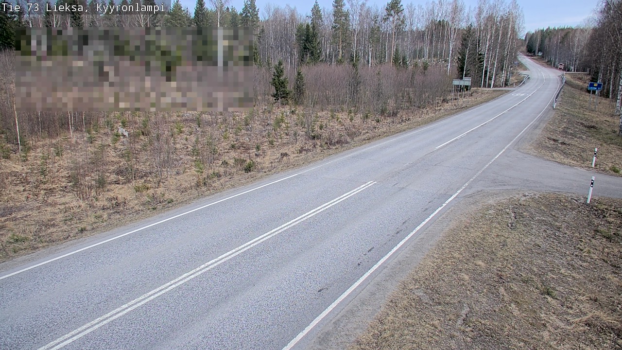 Weather Camera Image Road 73 Lieksa, Kyyrönlampi, Lieksa, Pohjois-Karjala