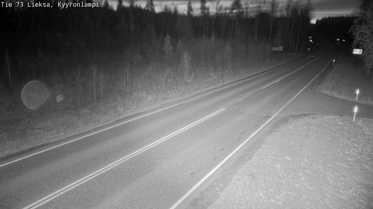 Weather Camera Image Väg 73 Lieksa, Kyyrönlampi, Lieksa, Pohjois-Karjala