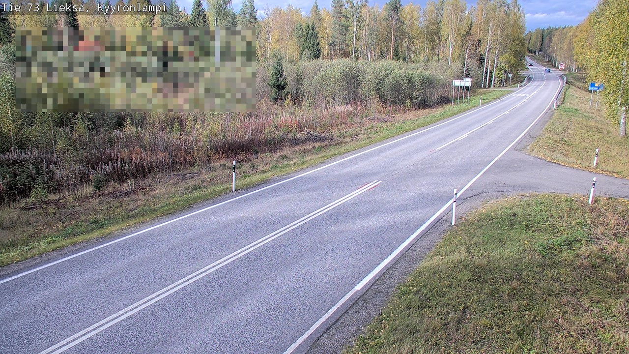 Weather Camera Image Road 73 Lieksa, Kyyrönlampi, Lieksa, Pohjois-Karjala