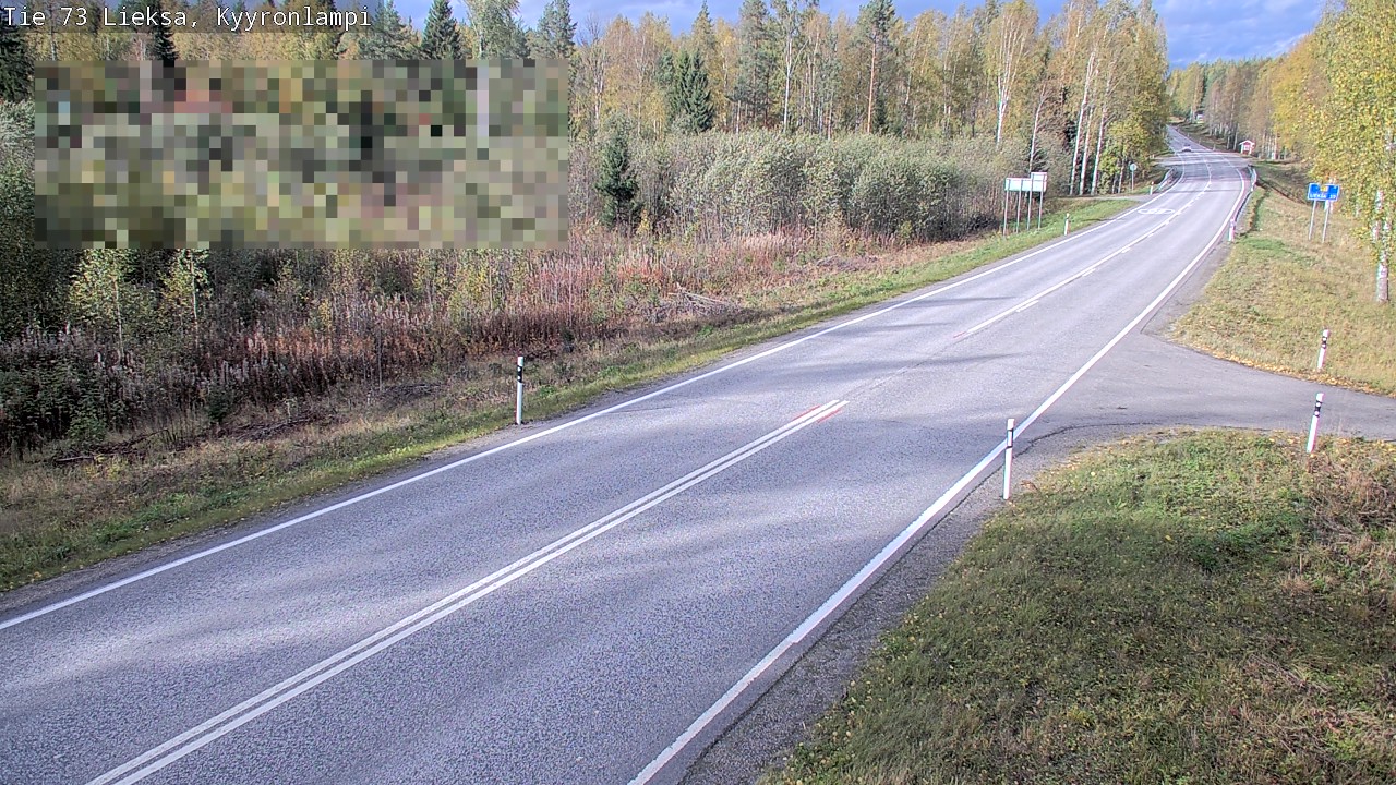 Weather Camera Image Väg 73 Lieksa, Kyyrönlampi, Lieksa, Pohjois-Karjala