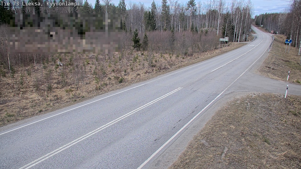 Weather Camera Image Väg 73 Lieksa, Kyyrönlampi, Lieksa, Pohjois-Karjala