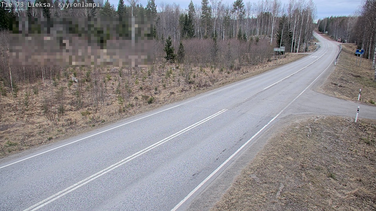 Weather Camera Image Väg 73 Lieksa, Kyyrönlampi, Lieksa, Pohjois-Karjala