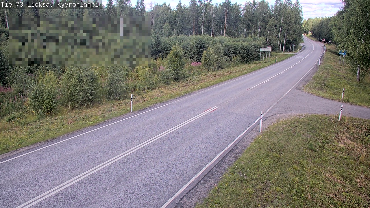 Weather Camera Image Road 73 Lieksa, Kyyrönlampi, Lieksa, Pohjois-Karjala